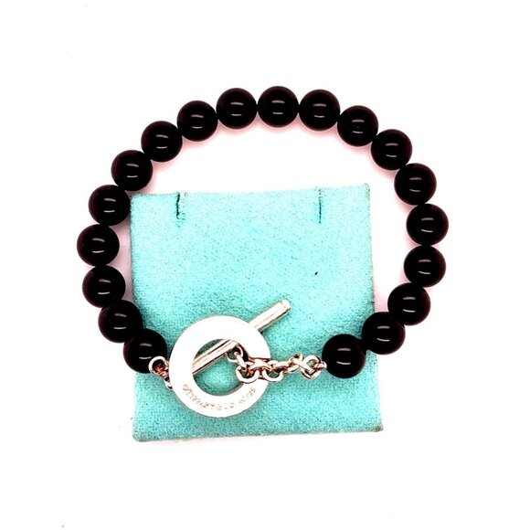 T&Co. 925 Onyx Beaded Toggle Bracelet - Picture 4 of 5
